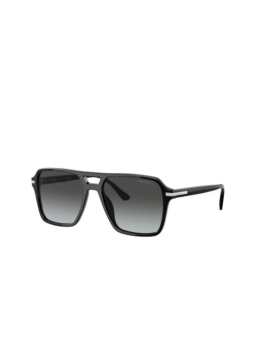 Prada Men's Sunglasses with Black Plastic Frame and Black Gradient Lens PR20YS 1AB06T