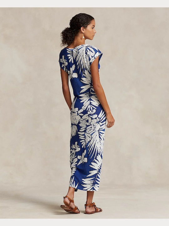 Ralph Lauren Summer Midi Dress Blue