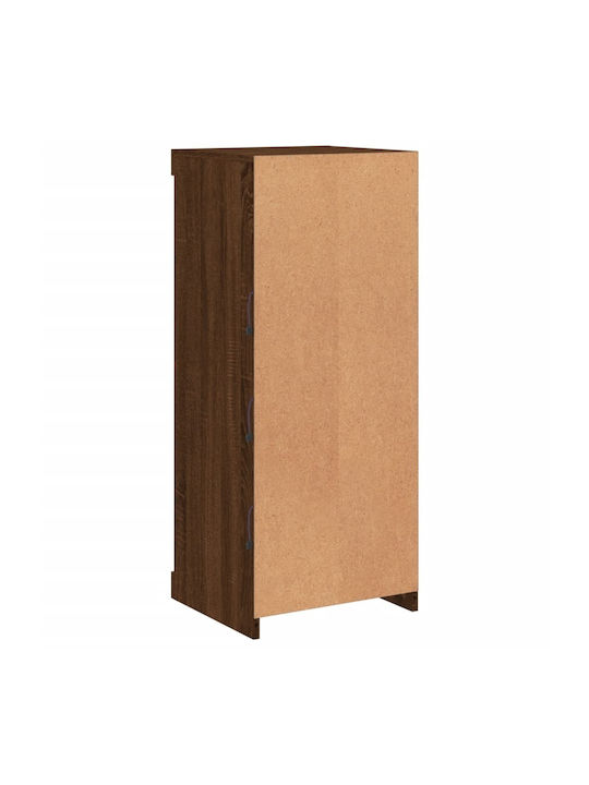 Wand Wohnzimmer Vitrine aus Spanplatte mit Glas & Beleuchtung Coffee 41x37x100cm