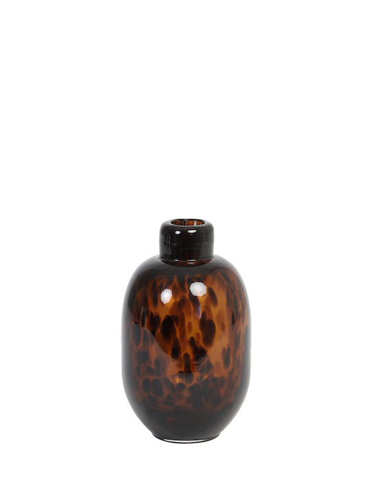 L'arte Decorative Vase Glass Brown 9x15cm 1pcs