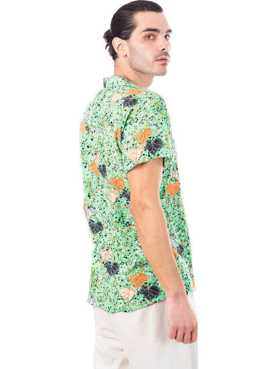Cu mânecă scurtă Cămașă Floral Multicolor