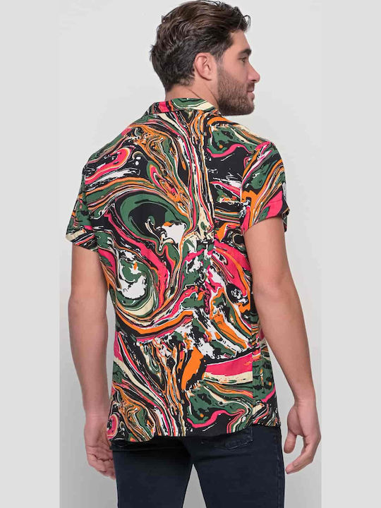 Cu mânecă scurtă Cămașă Floral Multicolor