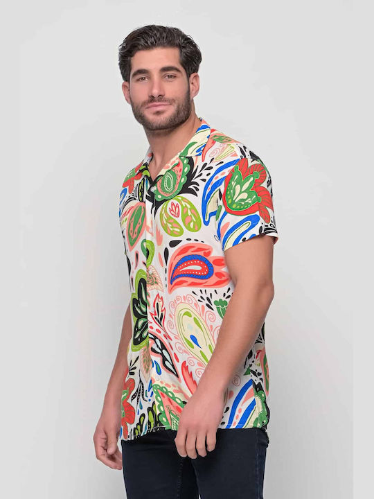 Camp Costa Men's Shirt Short Sleeve Floral Multicolour