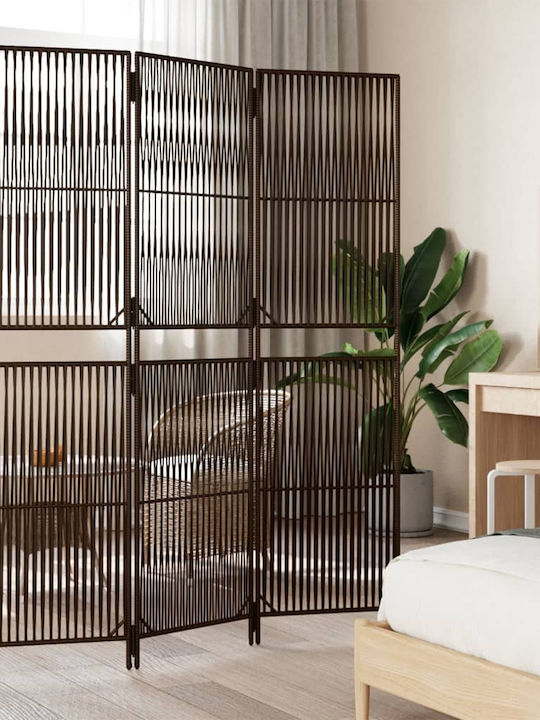 vidaXL Decorative Room Divider made of Rattan with 3 Panels 147x180cm