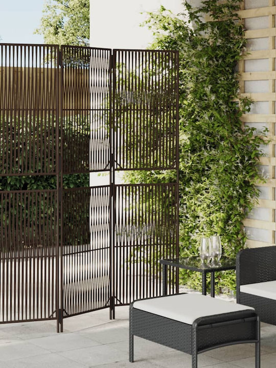 vidaXL Decorative Room Divider made of Rattan with 3 Panels 147x180cm