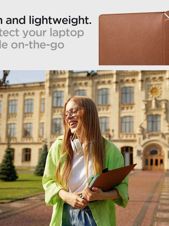 Spigen Valentinus Tasche Fall für Laptop 15" in Braun Farbe