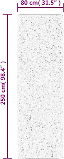vidaXL Huarte Rutschfest Teppich Rechteckig Synthetisch,Polyester/Cotton/Leather Grün