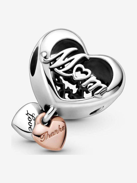 Pandora Thank You Mum Charm Inimă Din Argint