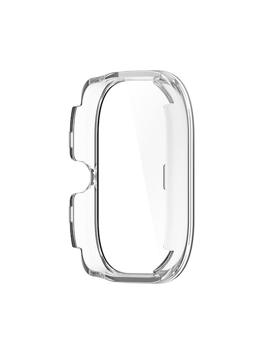 2 in 1 Калъф за защита + Tempered Glass Пластмасов Калъф в Прозрачен цвят за Redmi Watch 4