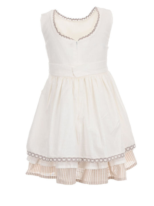 Children's Dress Sleeveless White-beige
