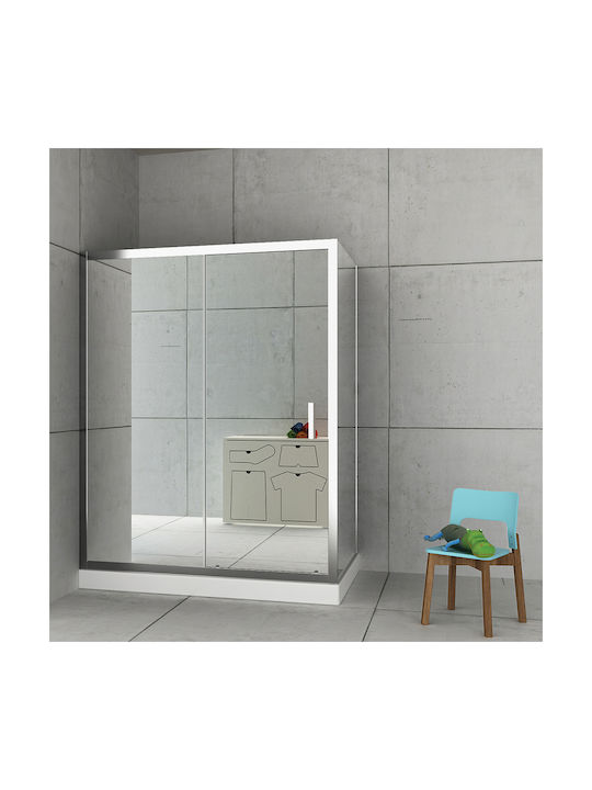 Orabella Energy Divider De Verandă Duș Cu Cabina De Duș Glisare 140x190cm Oglindă