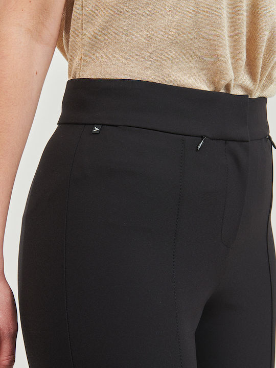 Damen Stoff Hose Schwarz