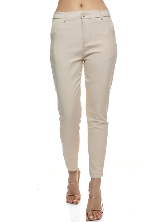 RichgirlBoudoir Women's Chino Trousers Beige