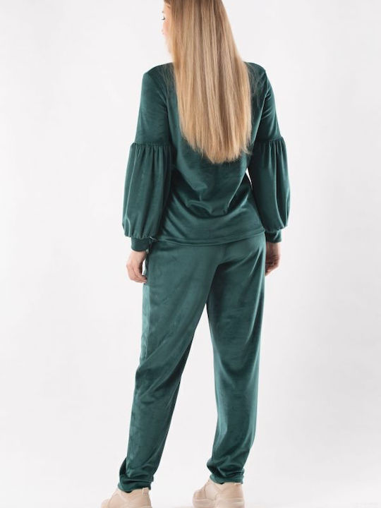 Dama Tesatura Pantaloni Verde