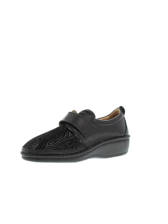 Emanuele Leather Women's Moccasins in Black Color