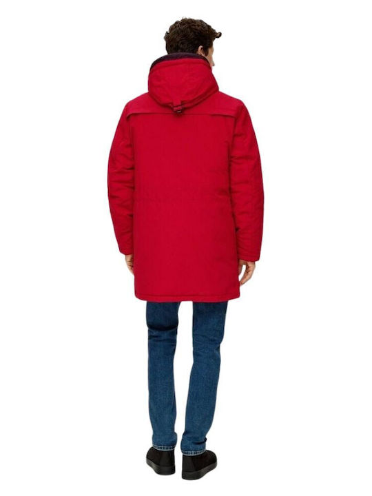 S.Oliver Men's Winter Parka Jacket Red