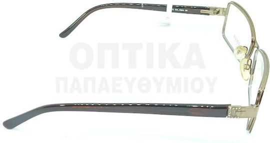 Lozza Metal Eyeglass Frame Silver VL2021S R80S