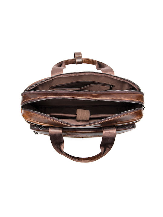 Leder Herrentasche Geldbörse Braun
