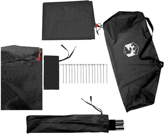 vidaXL Summer Camping Tent Igloo White with Double Cloth for 4 People 200x250x122cm