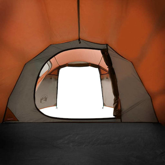 vidaXL Καλοκαιρινή Σκηνή Camping Τούνελ Γκρι με Διπλό Πανί για 4 Άτομα 360x135x105εκ.