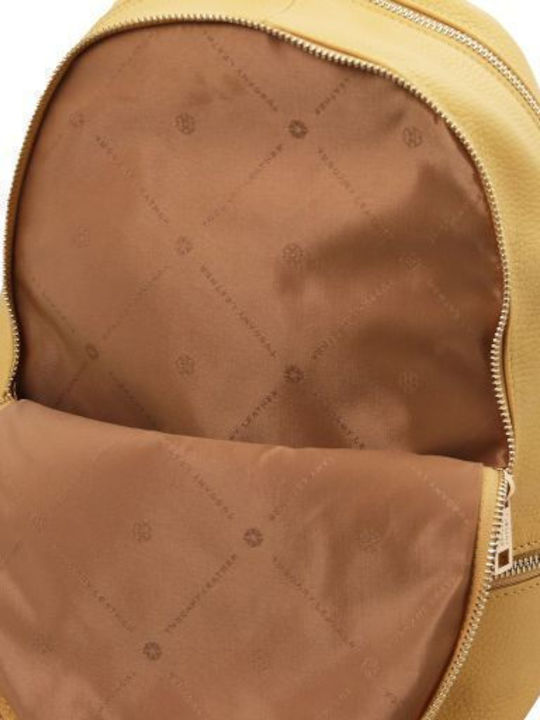 De piele Geantă de damă Rucsac Galbenă