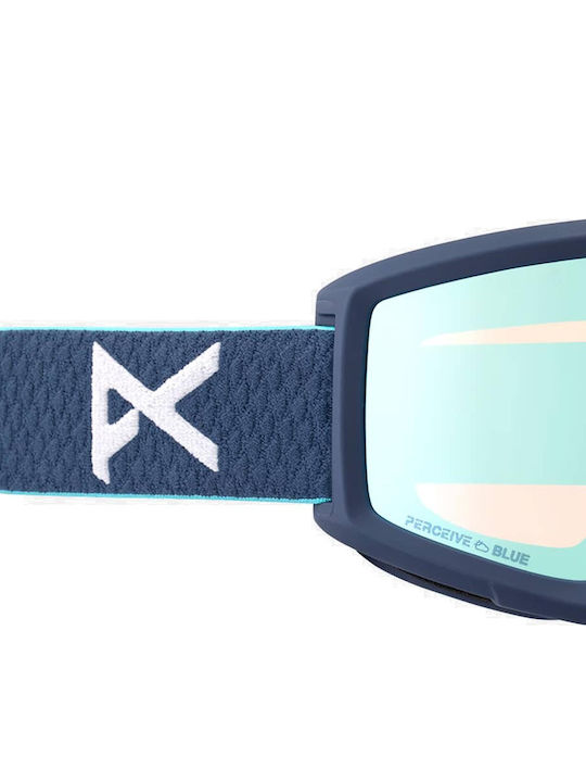 Anon Helix 2.0 Μάσκα Σκι & Snowboard Ενηλίκων Μπλε με Φακό σε Μπλε Χρώμα