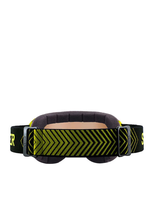 Sinner Vorlage S Ski & Snowboard Goggles Kids Yellow with Lens in Orange Color