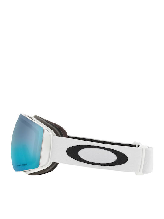 Oakley Flight Deck Ски & Сноуборд Маска Детска Бял с Леща в Цвят Син