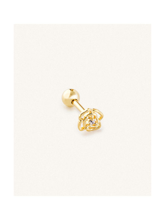 StanStefan Single Earring made of Steel Gold Plated with Stones