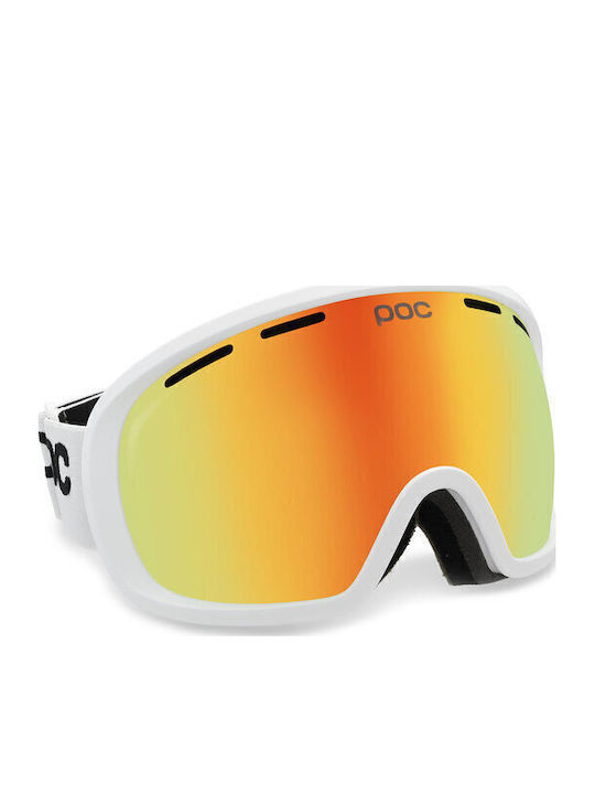 Poc Fovea Clarity Ski & Snowboard Goggles Kids White with Lens in Orange Color White