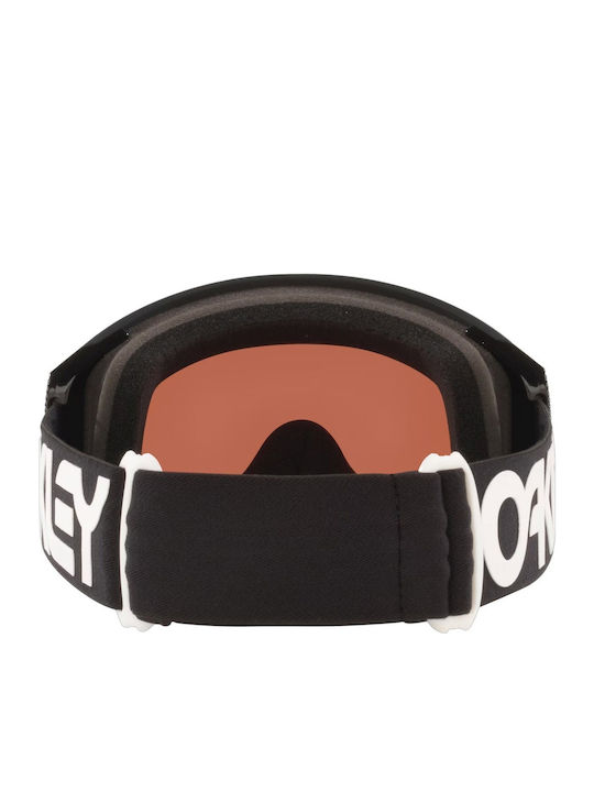 Oakley Flight Tracker XM Masca de schi și snowboard Pentru adulți Negru cu Lentilă în culoarea Albastru