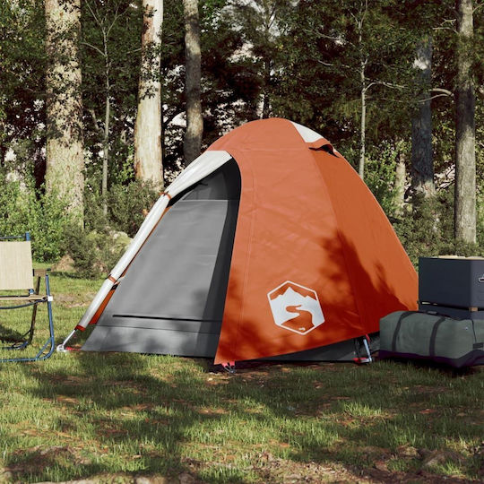 vidaXL Καλοκαιρινή Σκηνή Camping Κόκκινη με Διπλό Πανί για 2 Άτομα 254x135x112εκ.