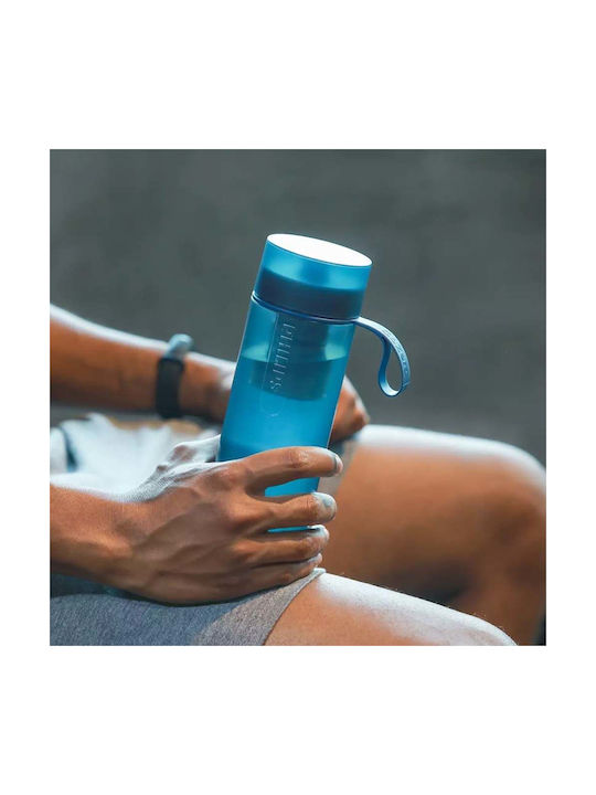 Philips Gozero Water Bottle Plastic with Filter 590ml Blue