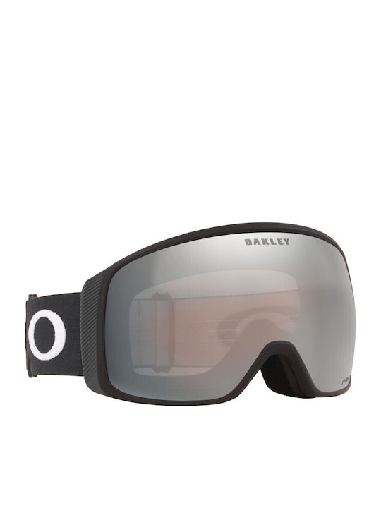 Oakley Flight Tracker Mască de Schi și Snowboard pentru Adulți Neagră cu Lentilă Oglindă Gri