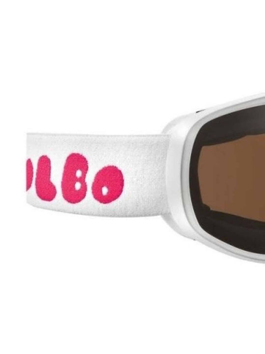 Julbo Spot Cat 3 Mască de schi pentru copii, albă, cu lentilă portocalie