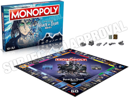 Board Game Monopoly Attack On Titan: The Final Season for 2-6 Players 12+ Years Old (EN) Winning Moves
