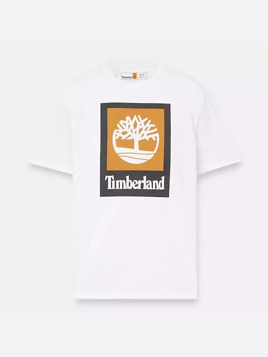 Timberland Ανδρικό T-shirt Κοντομάνικο Λευκό