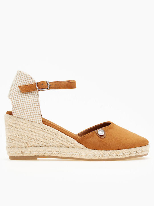 Damenplattformen im Espadrilles-Stil Braun