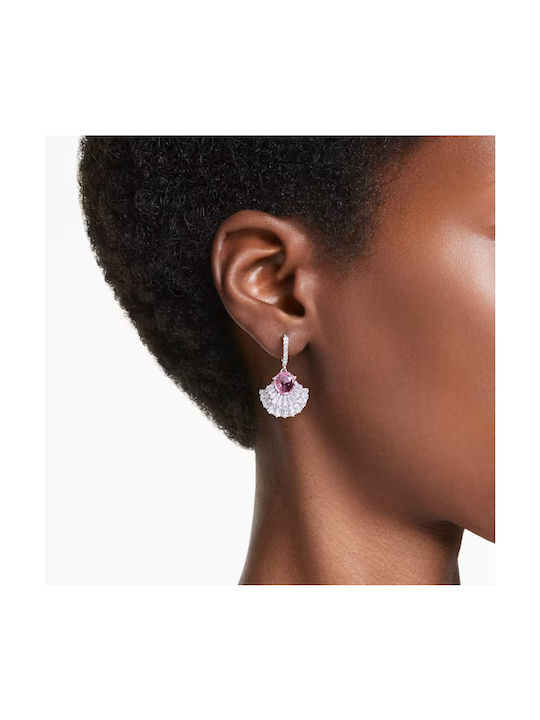 Swarovski Idylia Drop Earrings Hoops with Stones