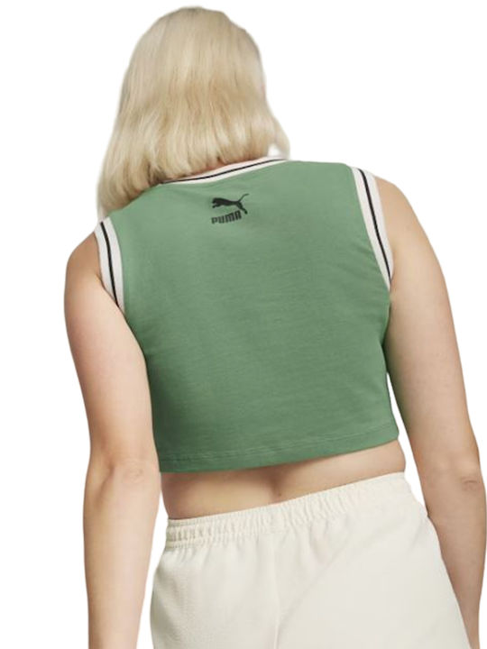 Puma Graphic Women's Athletic Crop T-shirt Green