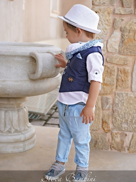 Stova Bambini Βαπτιστικό Κοστούμι για Αγόρι Μπλε