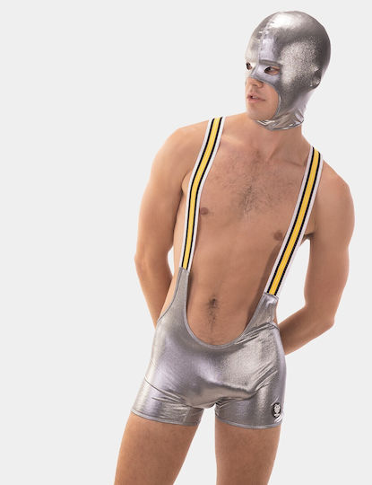 Barcode Berlin BDSM Maske in Silber Farbe