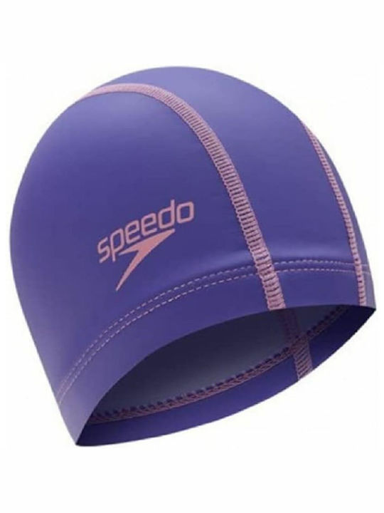 Speedo Polyester Kids Swimming Cap Purple