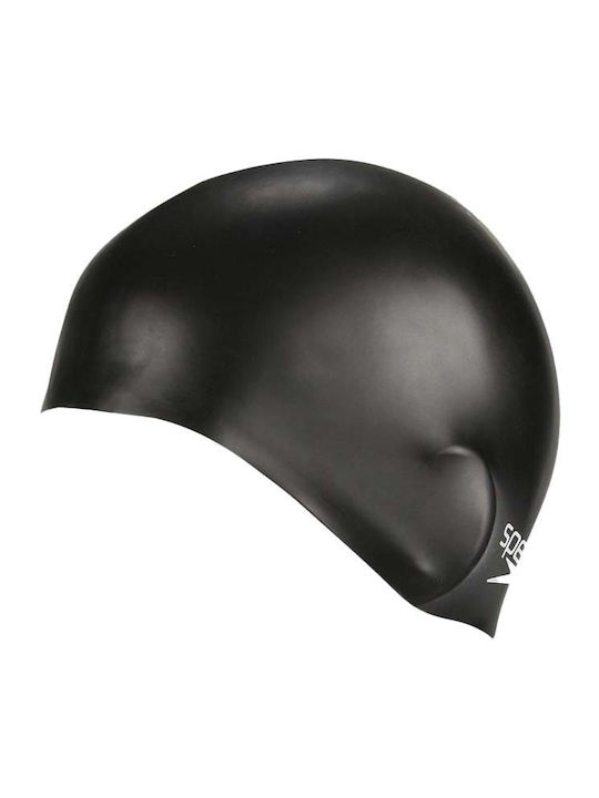 Speedo Plain Moulded Schwimmkappe Kinder Schwarz