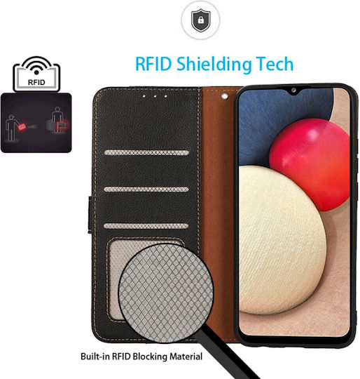 Khazneh Back Cover Δερμάτινο Μαγνητικό Μαύρο (Samsung Galaxy M34 5G)