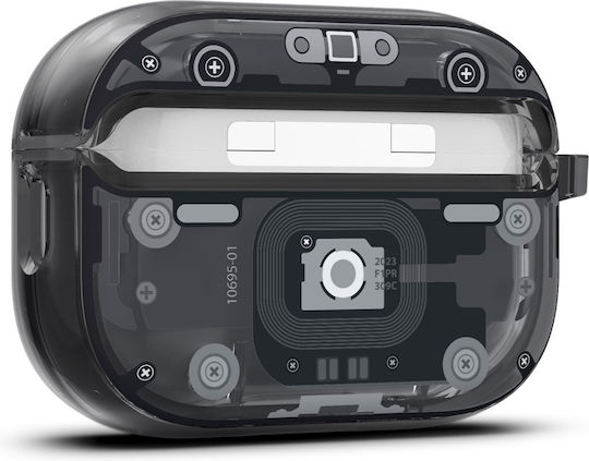 Spigen Ultra Hybrid Θήκη Σιλικόνης με Γάντζο σε Μαύρο χρώμα για Apple AirPods Pro 2