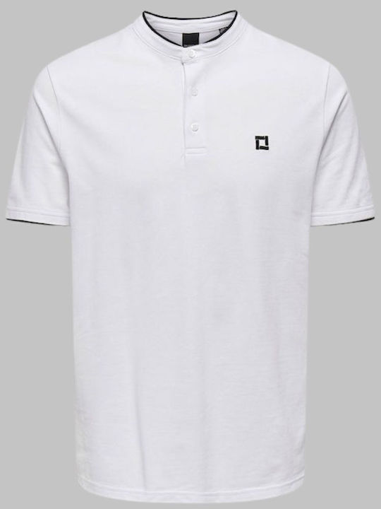 Only & Sons Men's Short Sleeve Blouse Polo White