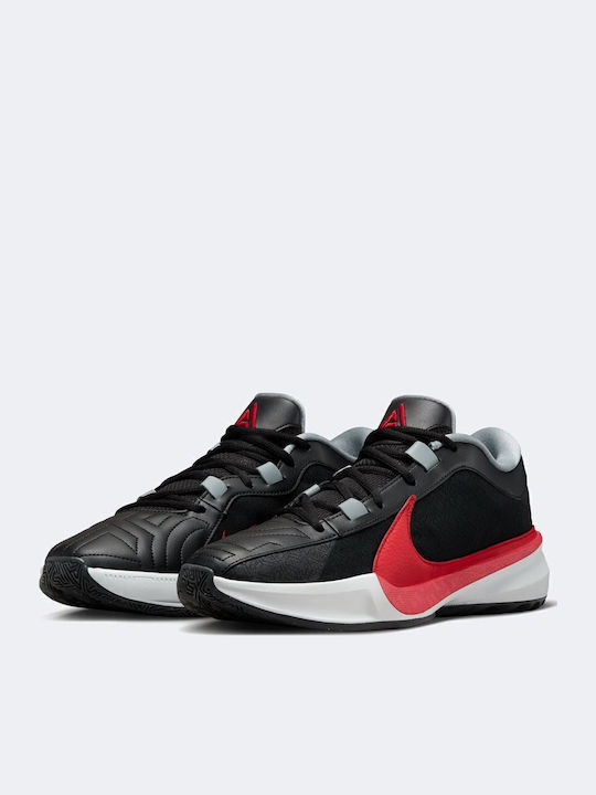 Giannis Freak 5 "Double Trouble" Χαμηλά Μπασκετικά Παπούτσια Black / Pure Platinum / Wolf Grey / University Red