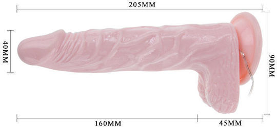 Baile Super Rota Realistic Vibrator 20.5cm Flesh