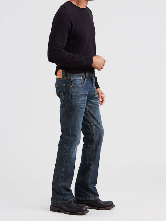 527 Slim BootCut Men's Jeans Pants with Slim Straight Fit Blue